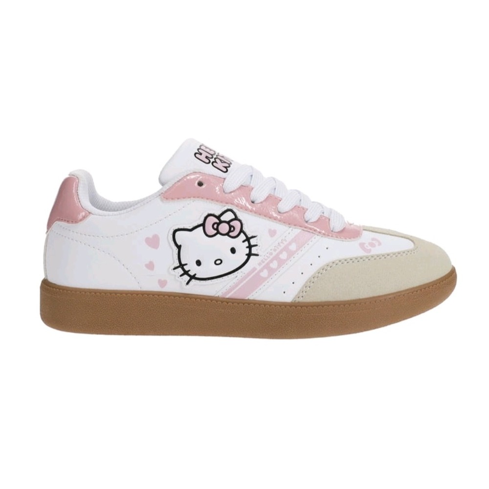 Hello Kitty Low-Top Sneakers White Pink Gum Sole Women's Size 9 NWT New - Picture 3 of 8
